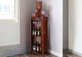 Vintage Wine Cabinet Teak Wooden Corner